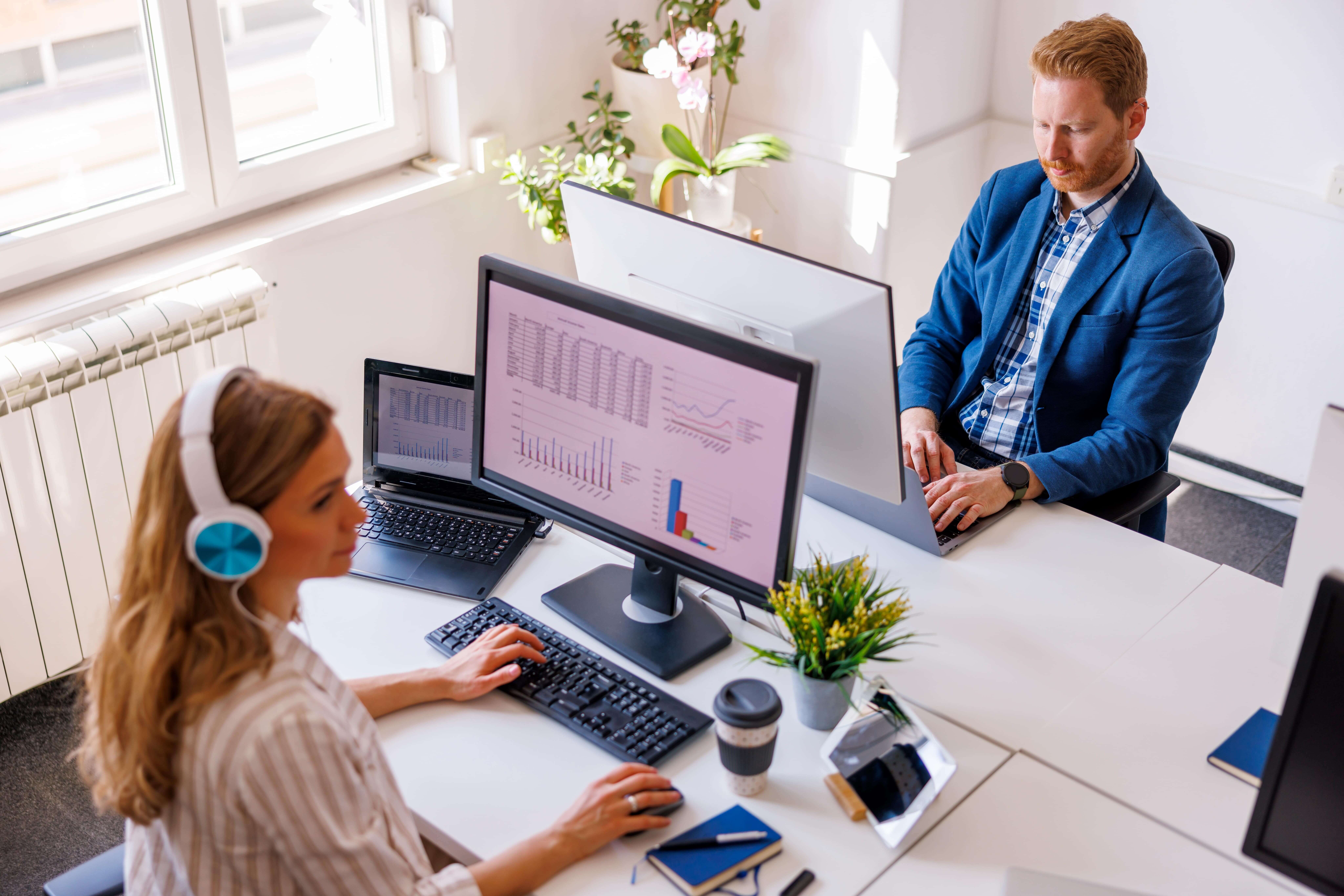 business people working in an office