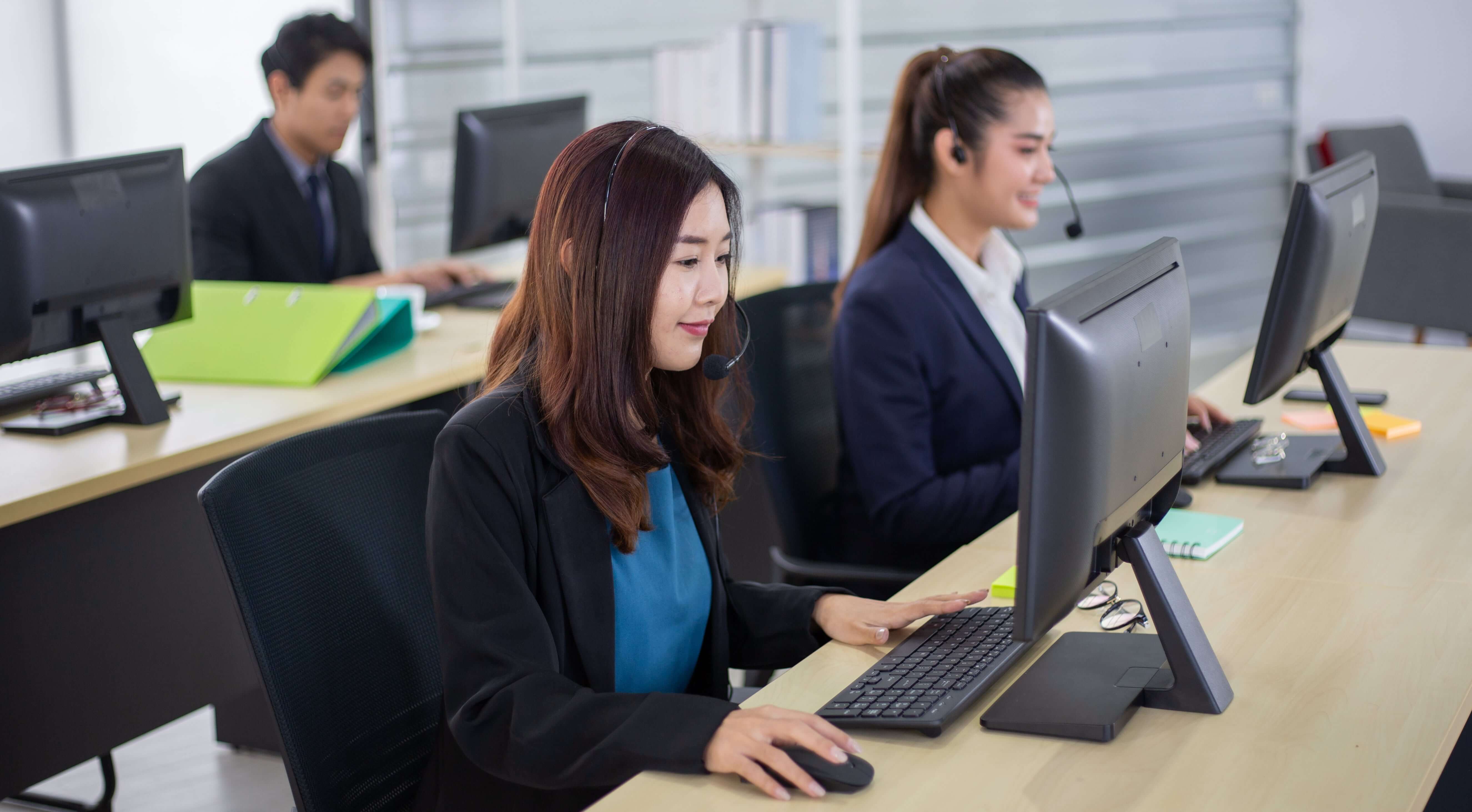 asian-call-center-corporate-team-with-headphone asian call center corporate team with headphone