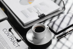 signing-a-contract-for-a-cup-of-coffee-close-up