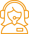 Call center support headset icon