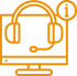 Virtual receptionist support icon