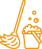 Cleaning service answering support icon