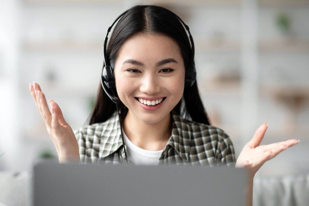 Executive virtual assistant video consultation home office
