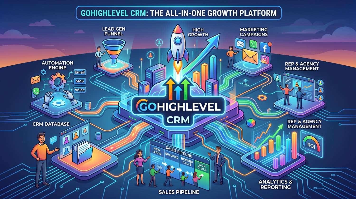 Complete marketing automation engine and lead gen funnel diagram
