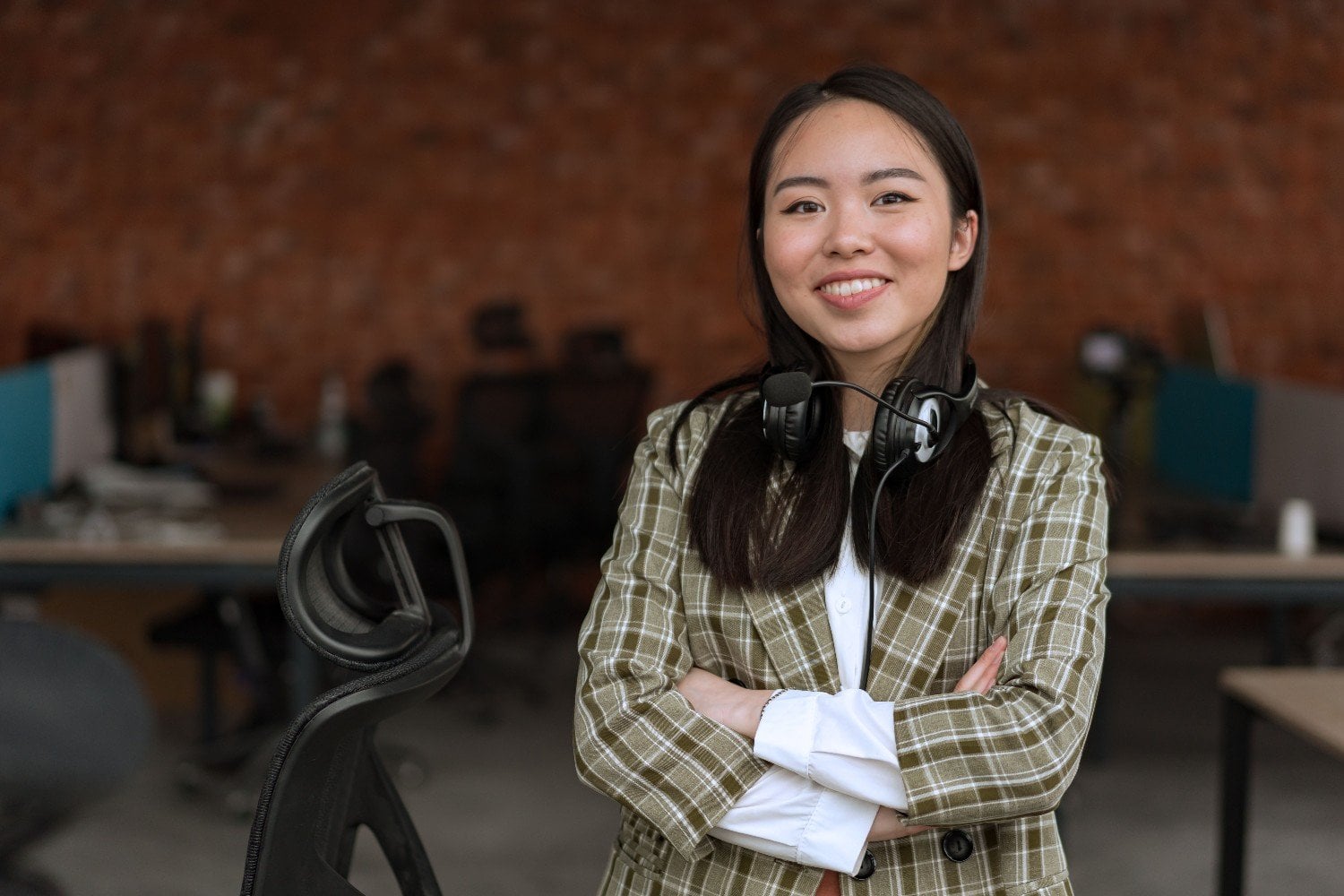 Virtual assistant call center agent portrait